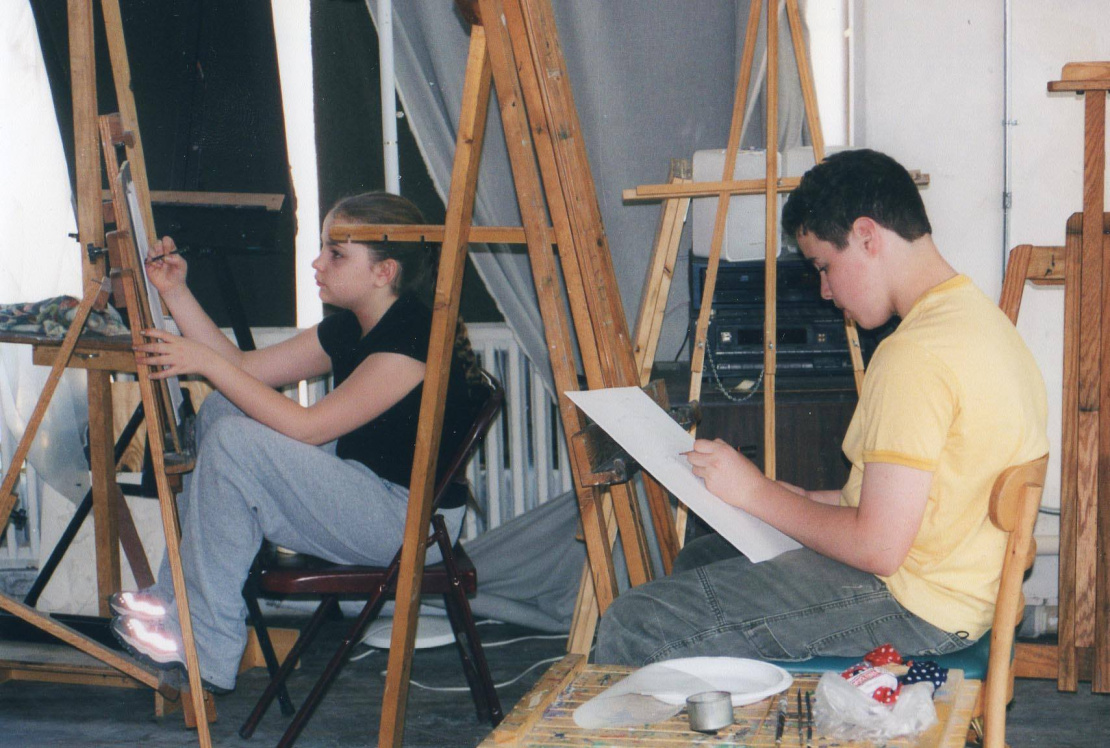 Iliya's first art class at Bridgeview, 2002 Iliya's first art class at Bridgeview, 2002