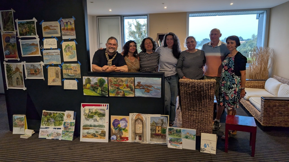 Final Art Show at the end of Art Retreat France. Final Art Show at the end of Art Retreat France.