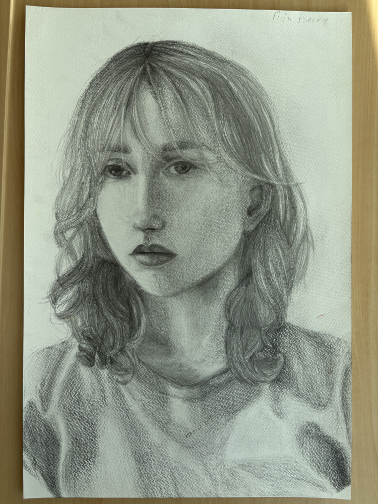 Student Self Portrait for High School Portfolio Sumbission Student Self Portrait for High School Portfolio Sumbission