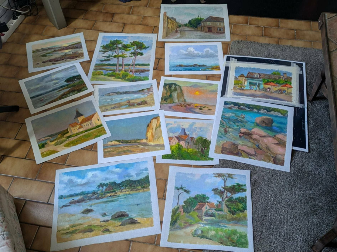 Artwork from Pink Granite Coast, Brittany by Lena Murray Artwork from Pink Granite Coast, Brittany by Lena Murray